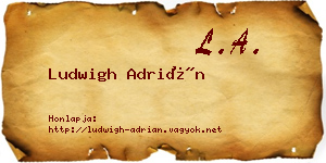 Ludwigh Adrián névjegykártya